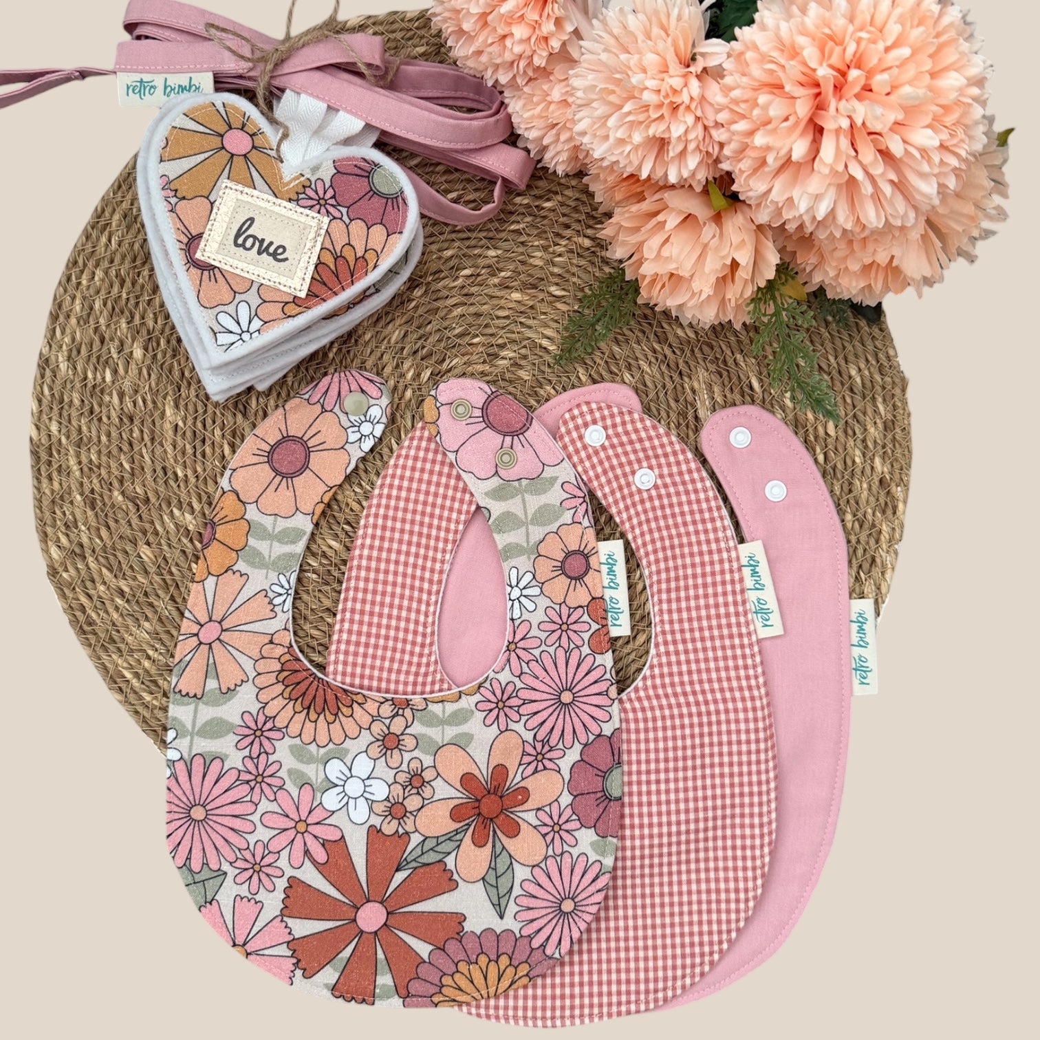 Love Heart Bunting - Retro Floral - Garland - Banner