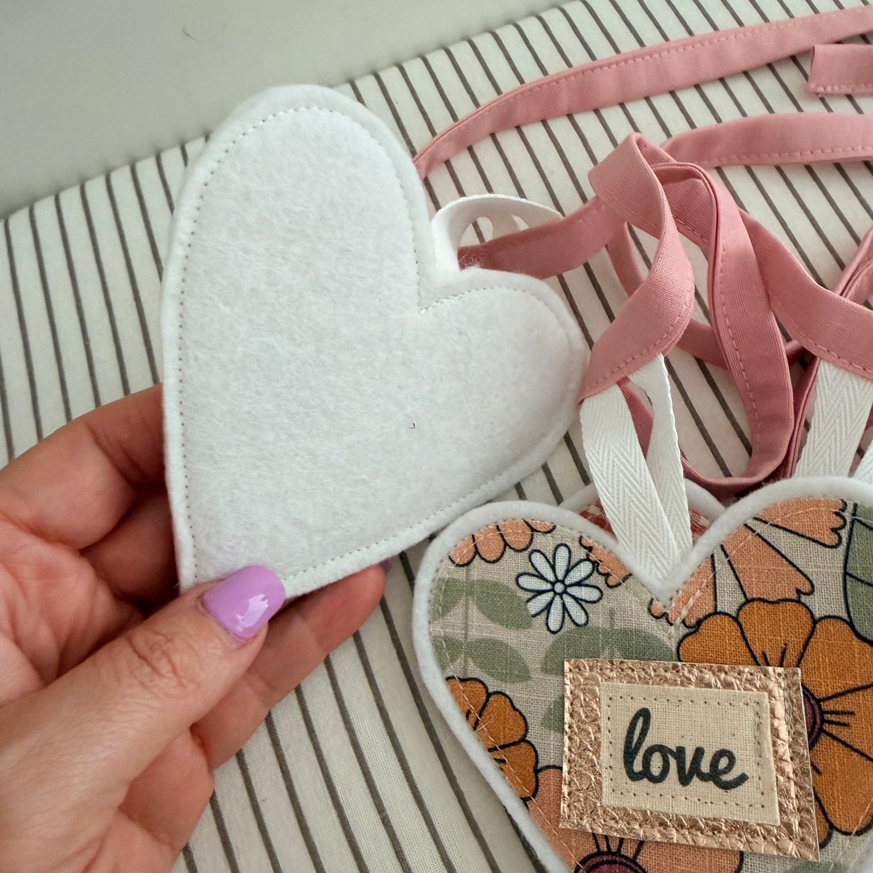 Love Heart Bunting - Retro Floral - Garland - Banner