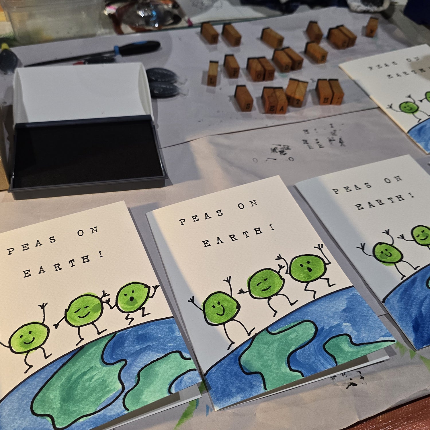 Greeting Cards - Peas on Earth