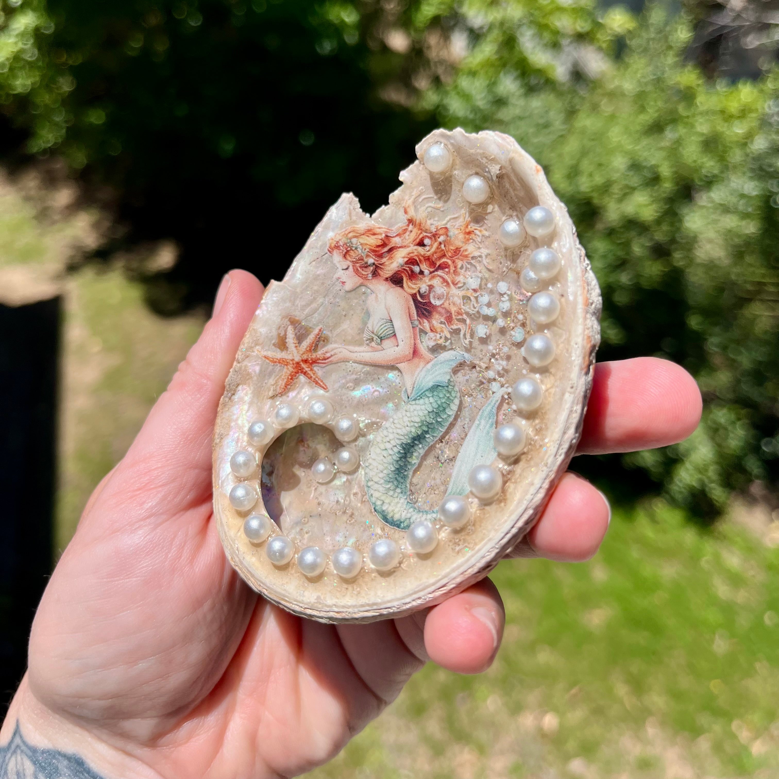Mermaid Shell Trinket Holder Gift