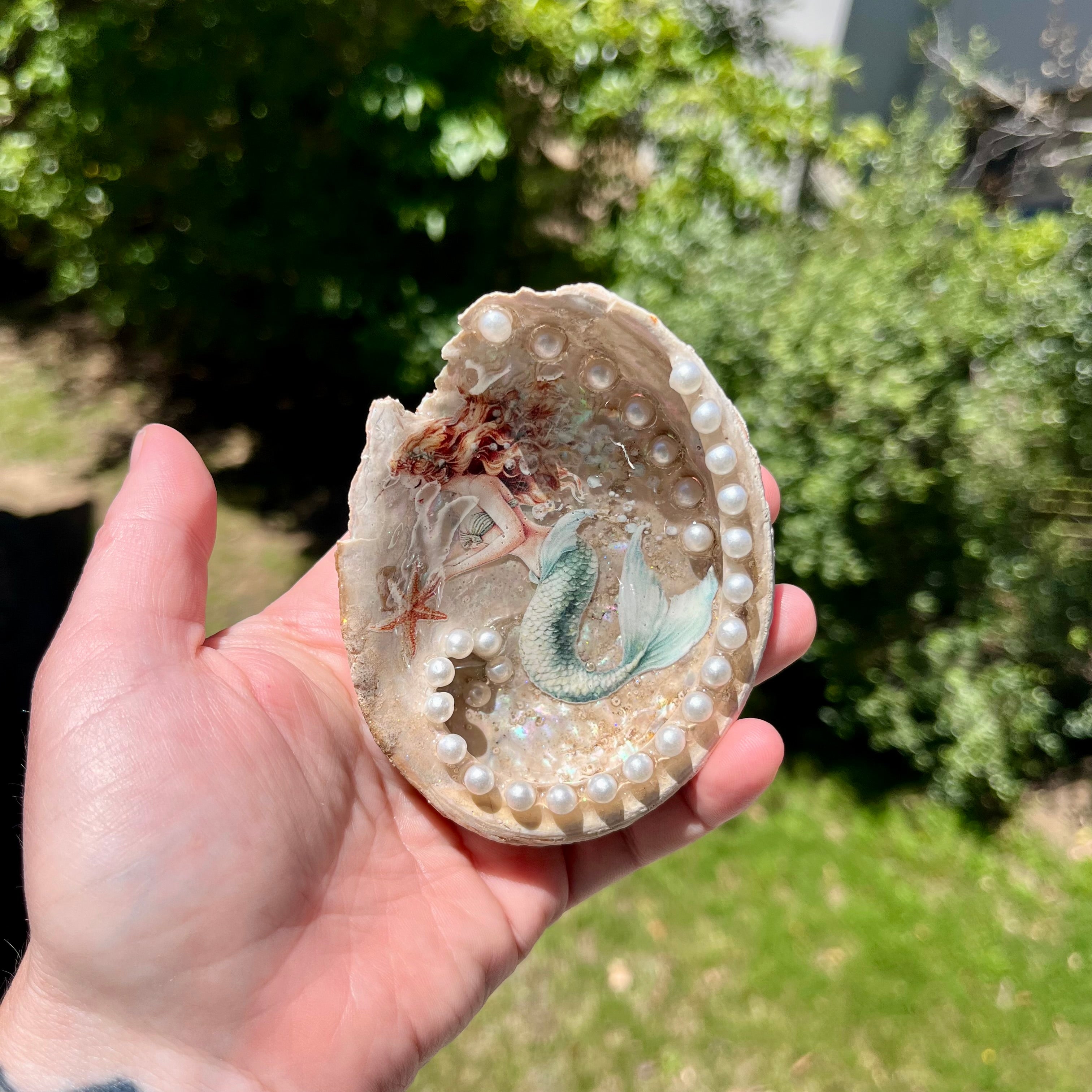 Mermaid Shell Trinket Holder Gift