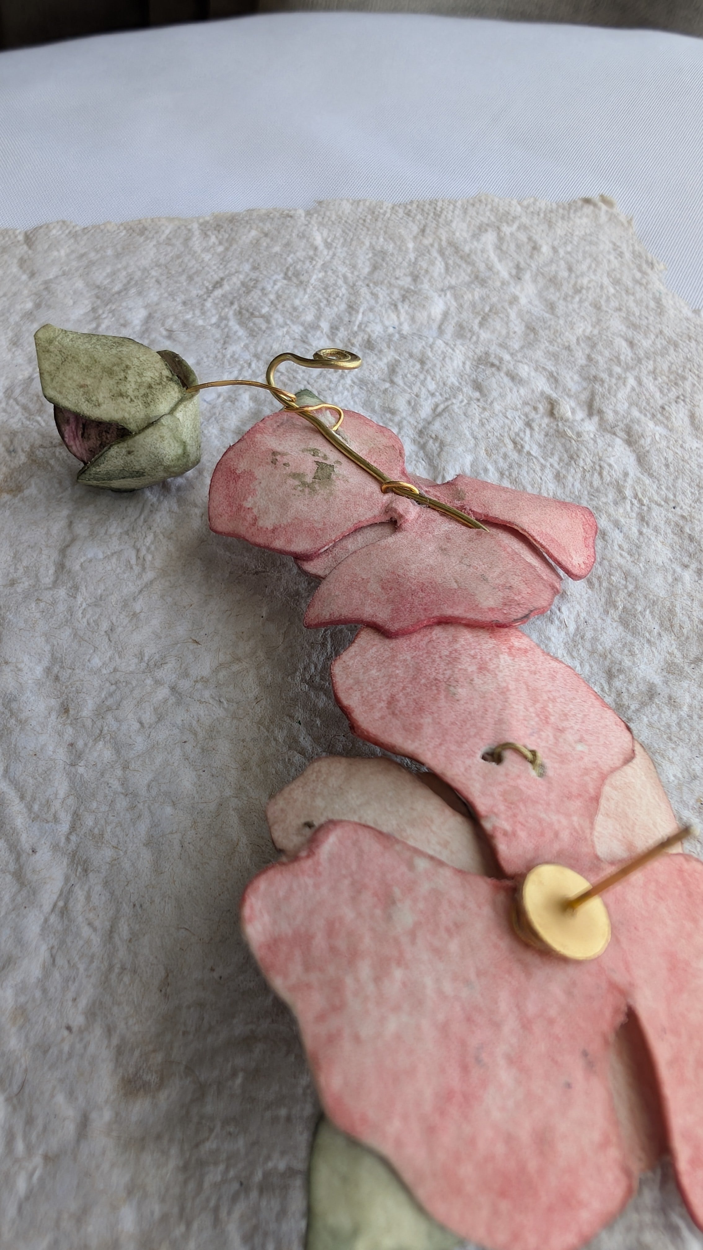 Made to Order Floral Ear Cuff – Bridal Statement Earrings Wearable Art