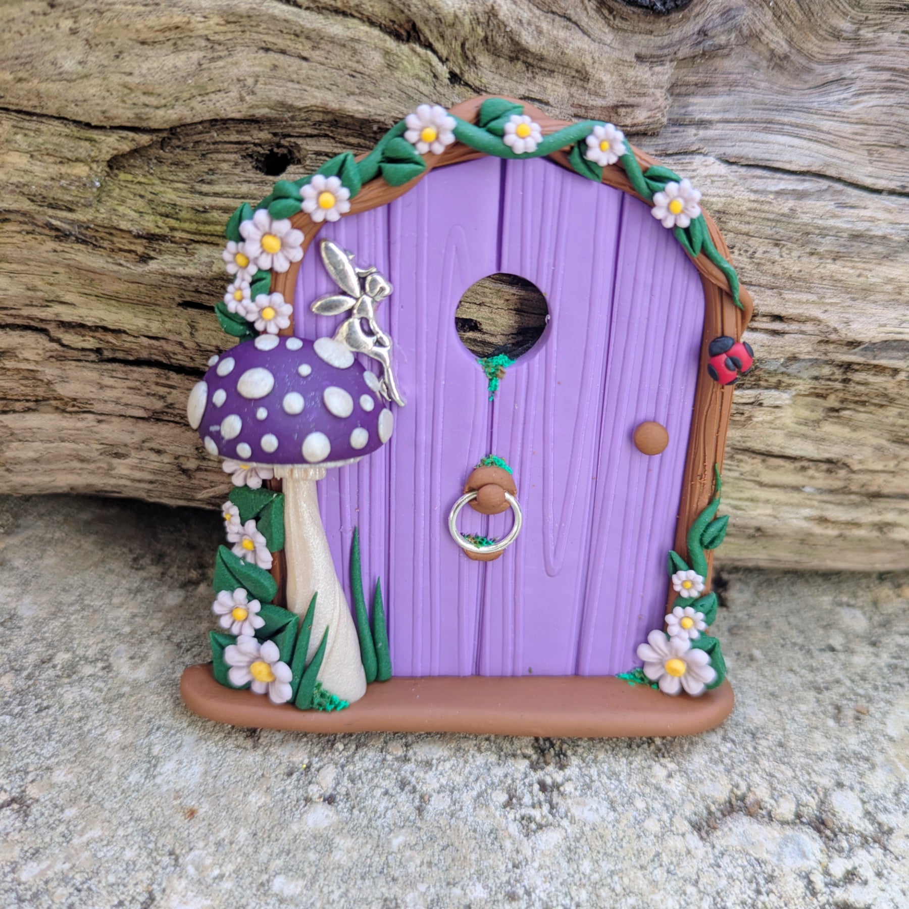 Mini Purple Woodland Fairy Door