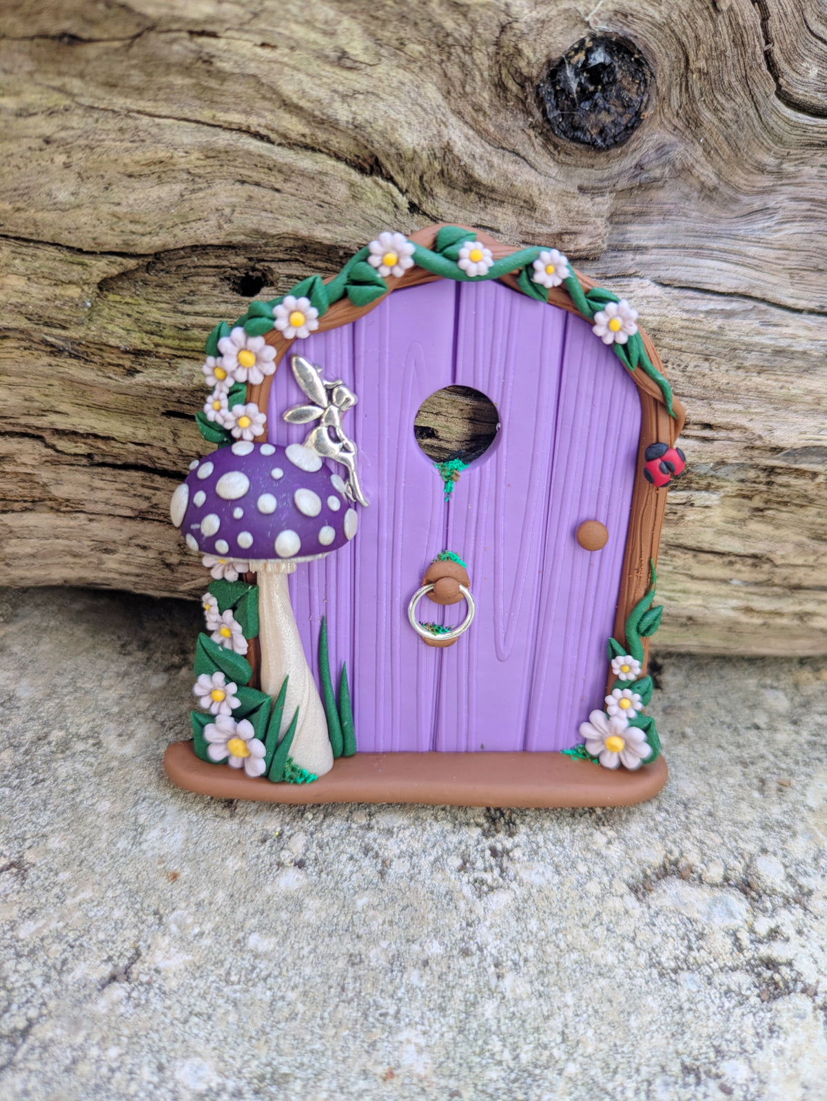 Mini Purple Woodland Fairy Door