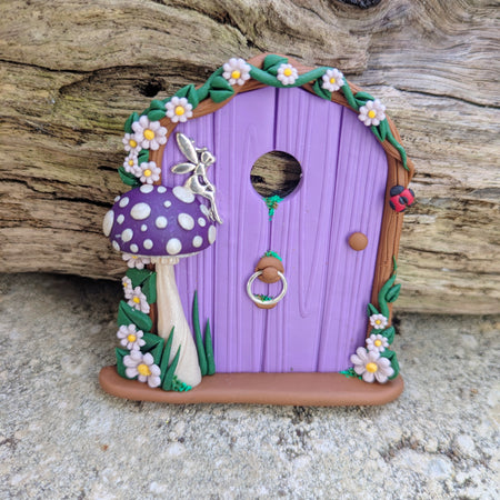 Mini Purple Woodland Fairy Door
