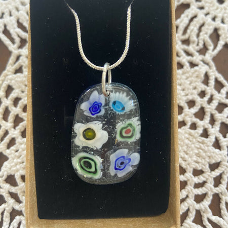 Fused glass pendant (light Milfoil)