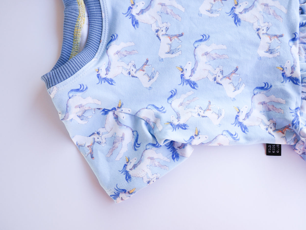 Unicorn family organic cotton dress 2026-27