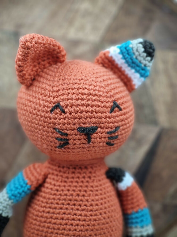 Handmade crochet cat kitty plush toy