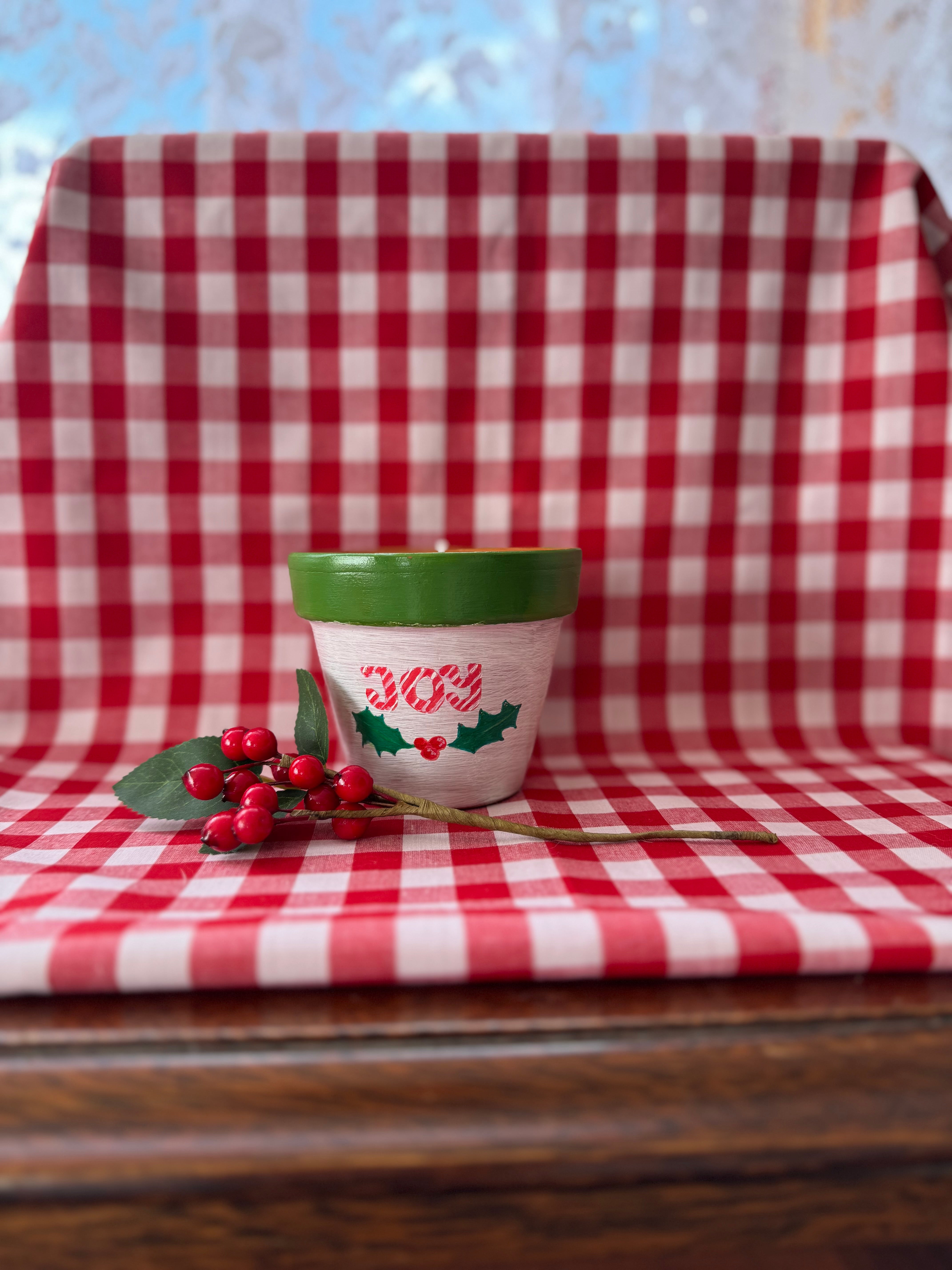 Scented Christmas Potted Soy Candles