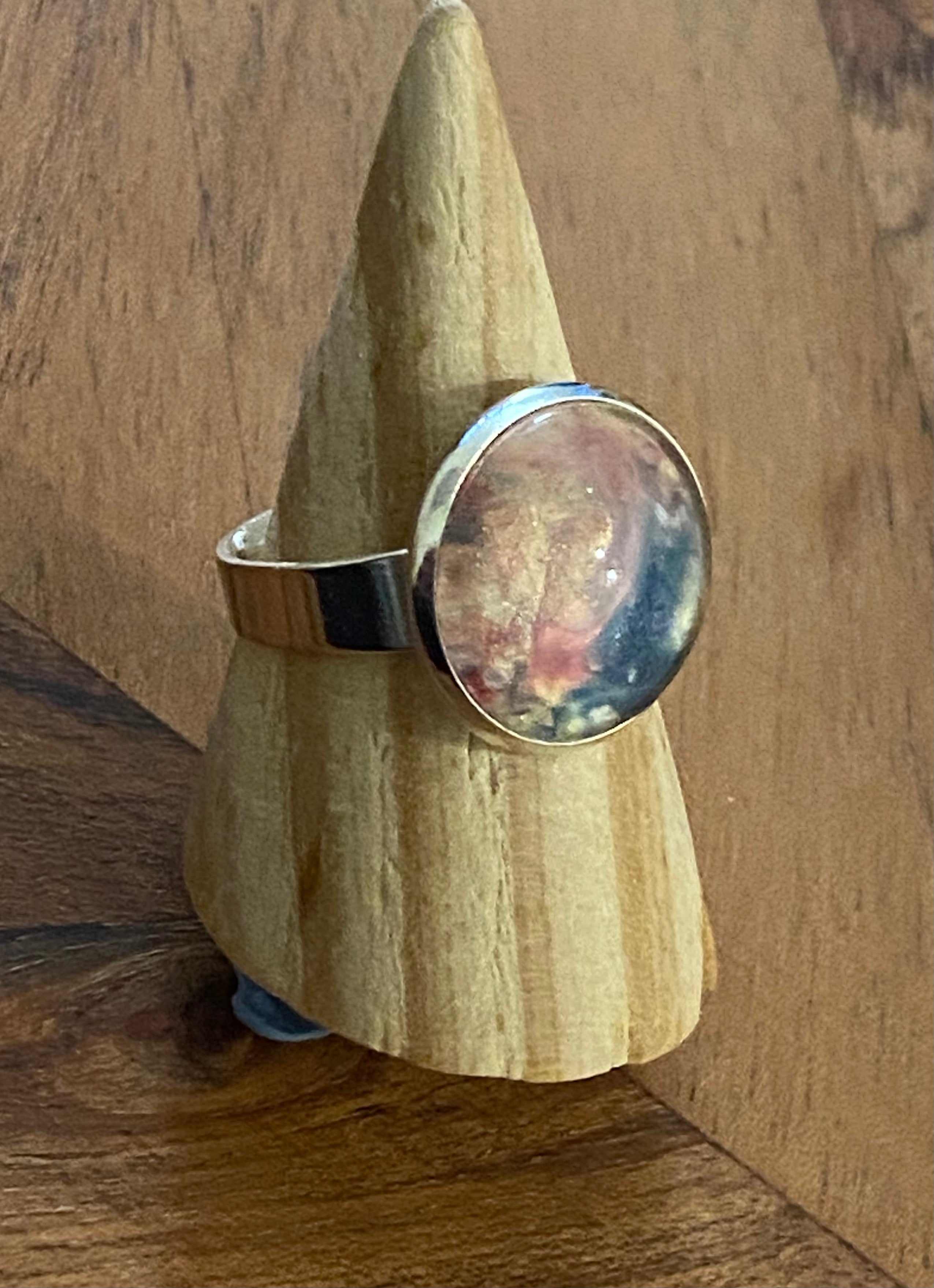 Peach Cloud Ring Handmade - One of a Kind | Handmade Unique Ring
