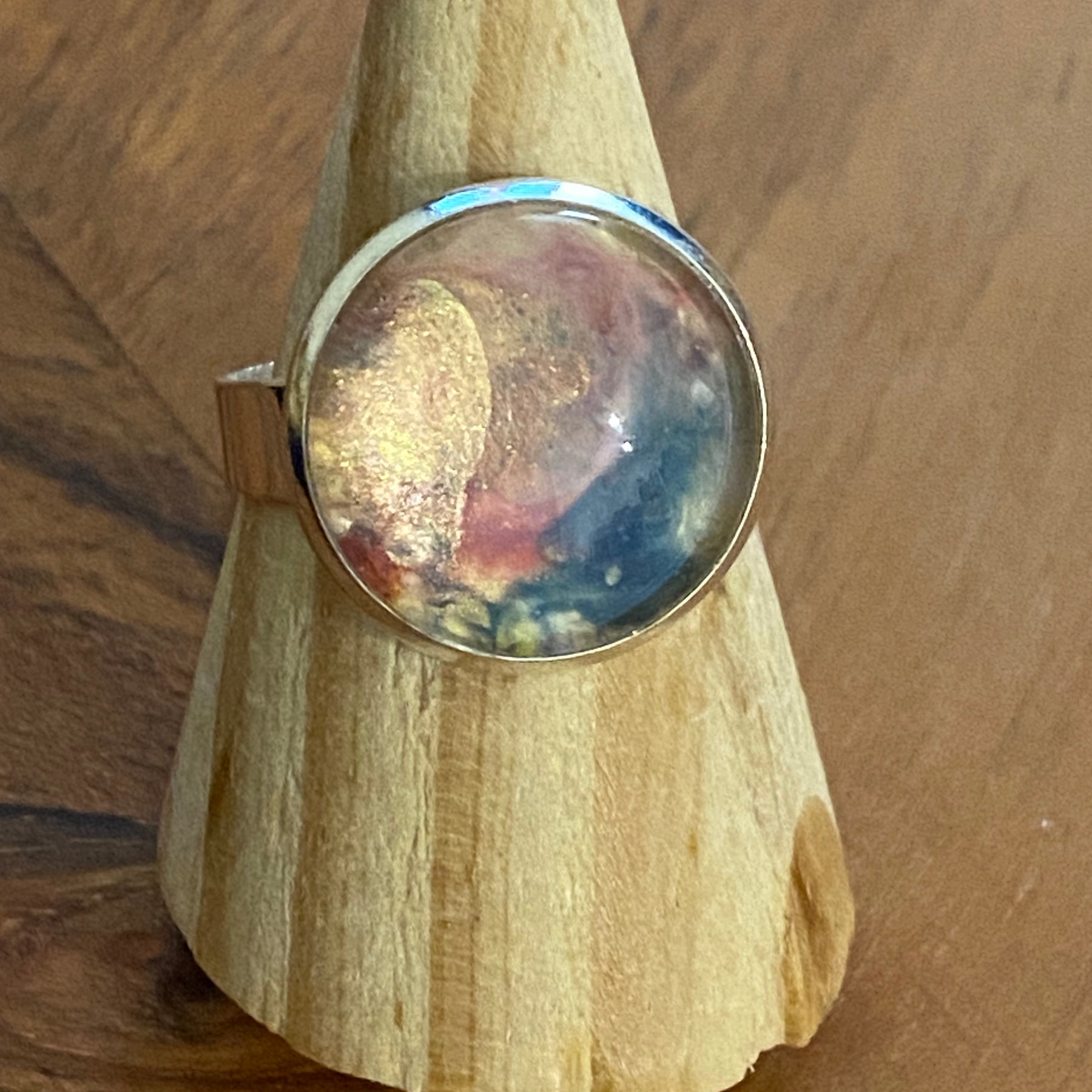 Peach Cloud Ring Handmade - One of a Kind | Handmade Unique Ring