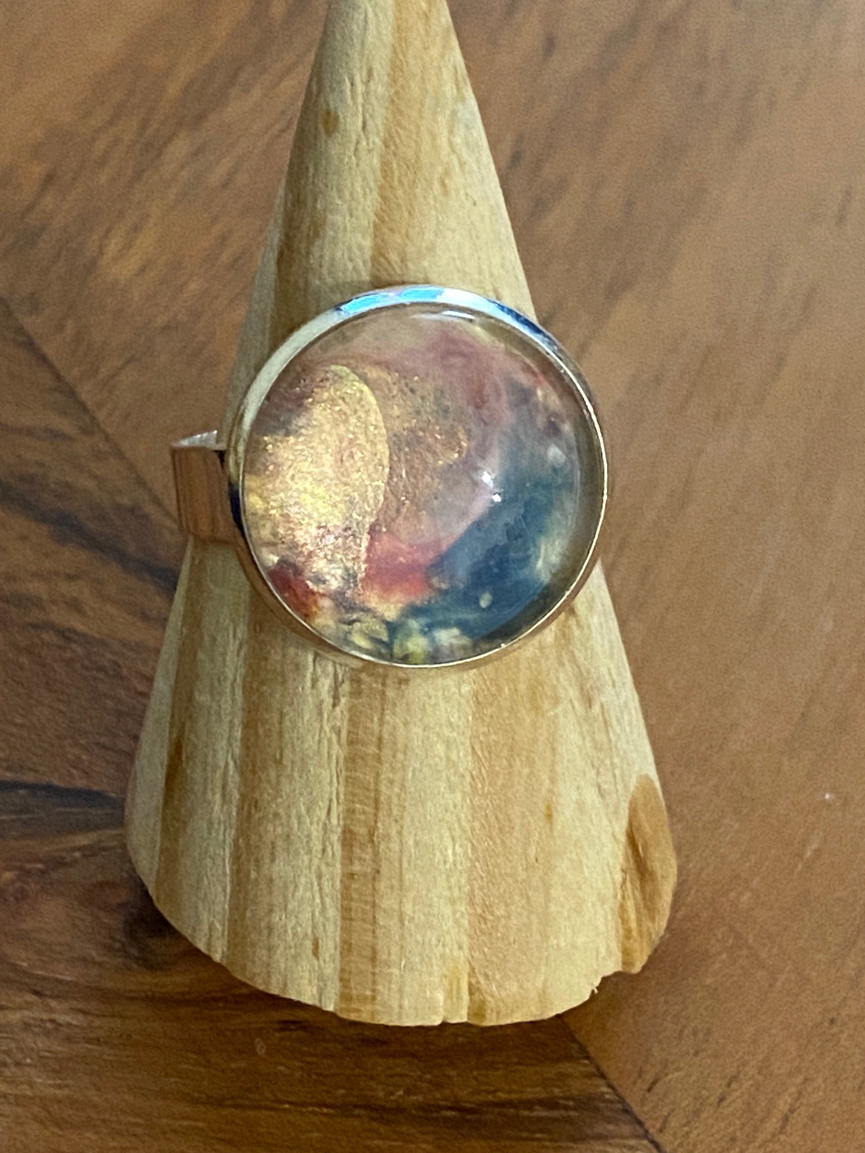 Peach Cloud Ring Handmade - One of a Kind | Handmade Unique Ring