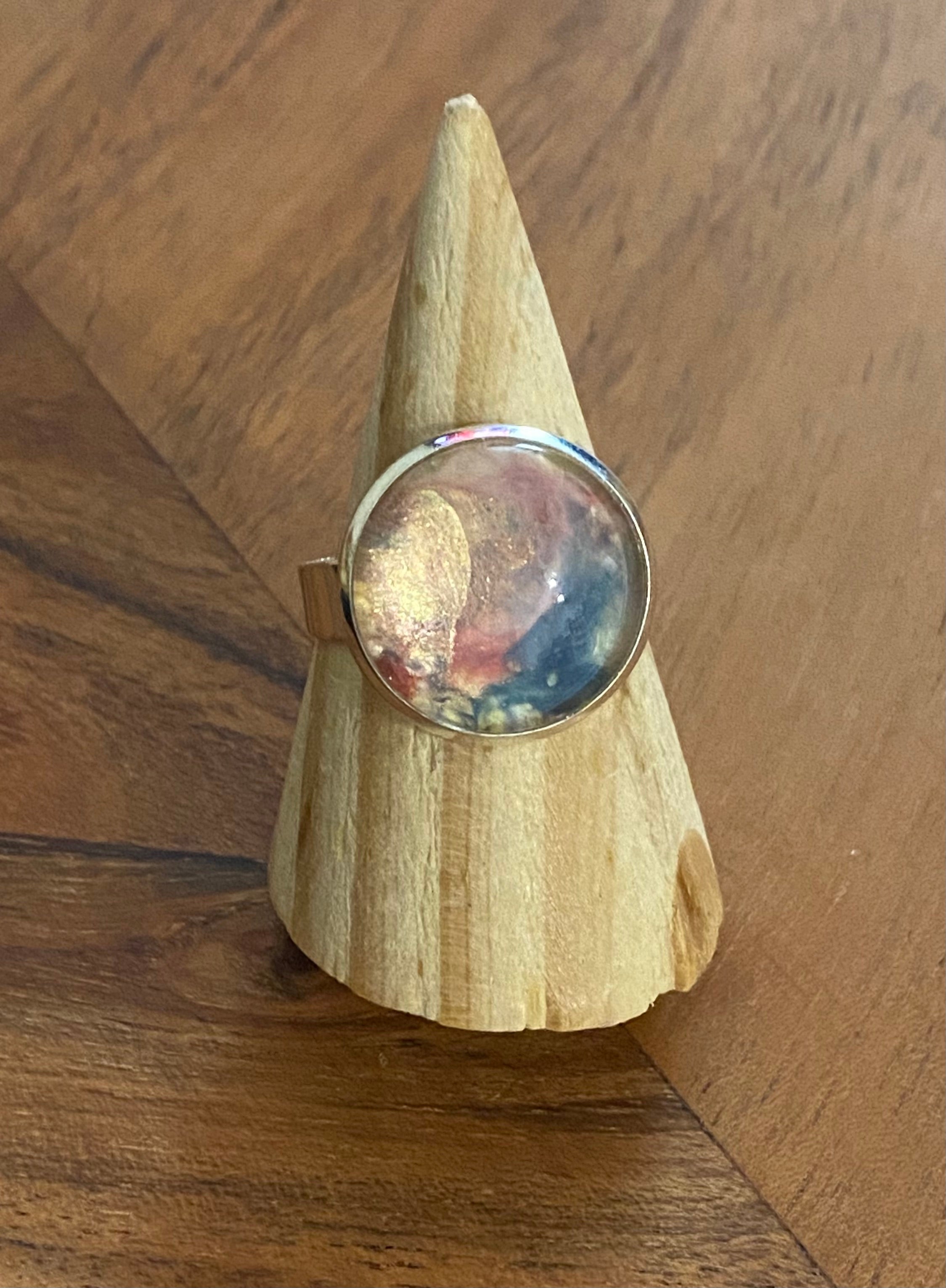 Peach Cloud Ring Handmade - One of a Kind | Handmade Unique Ring