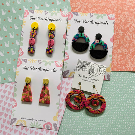 FAT CAT EARRING EDIT 5 | Curated Statement Bundle of 4
