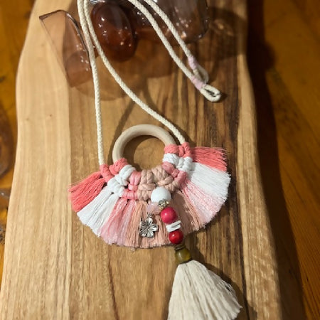 Handcrafted Macrame Fan Necklace