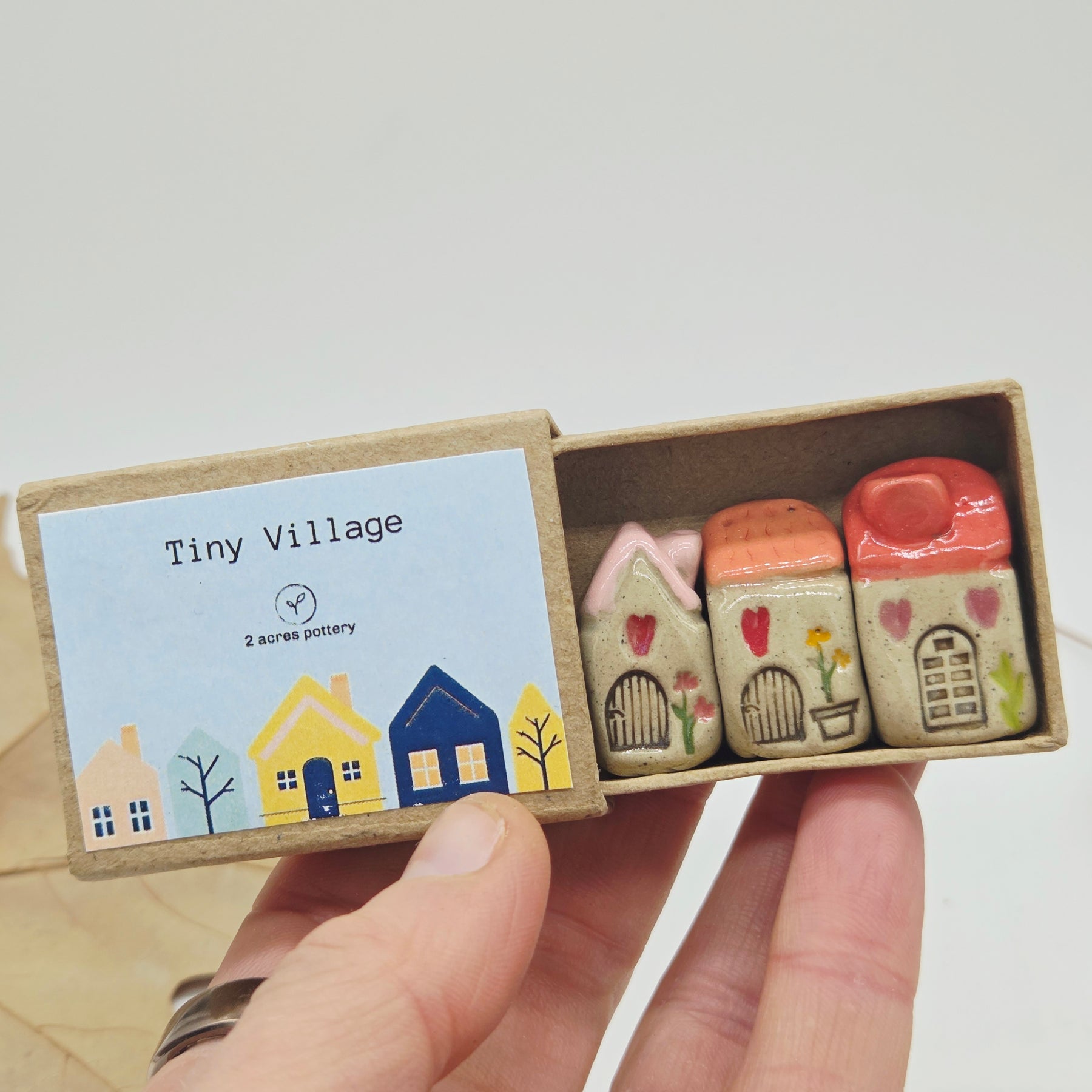 Tiny Ceramic Village - Spring Cottages