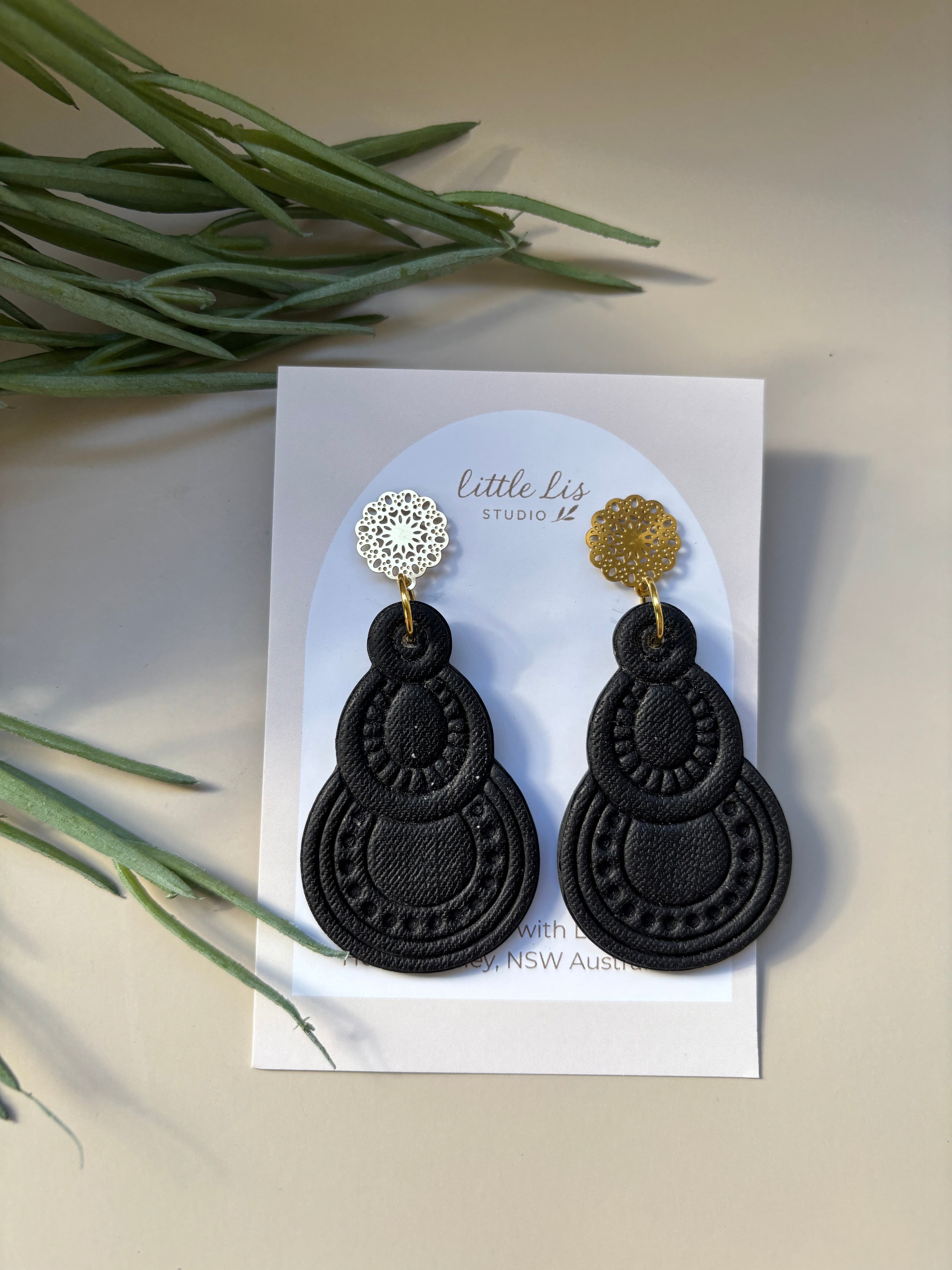 Asha Statement Earrings | Boho Polymer Clay Dangles