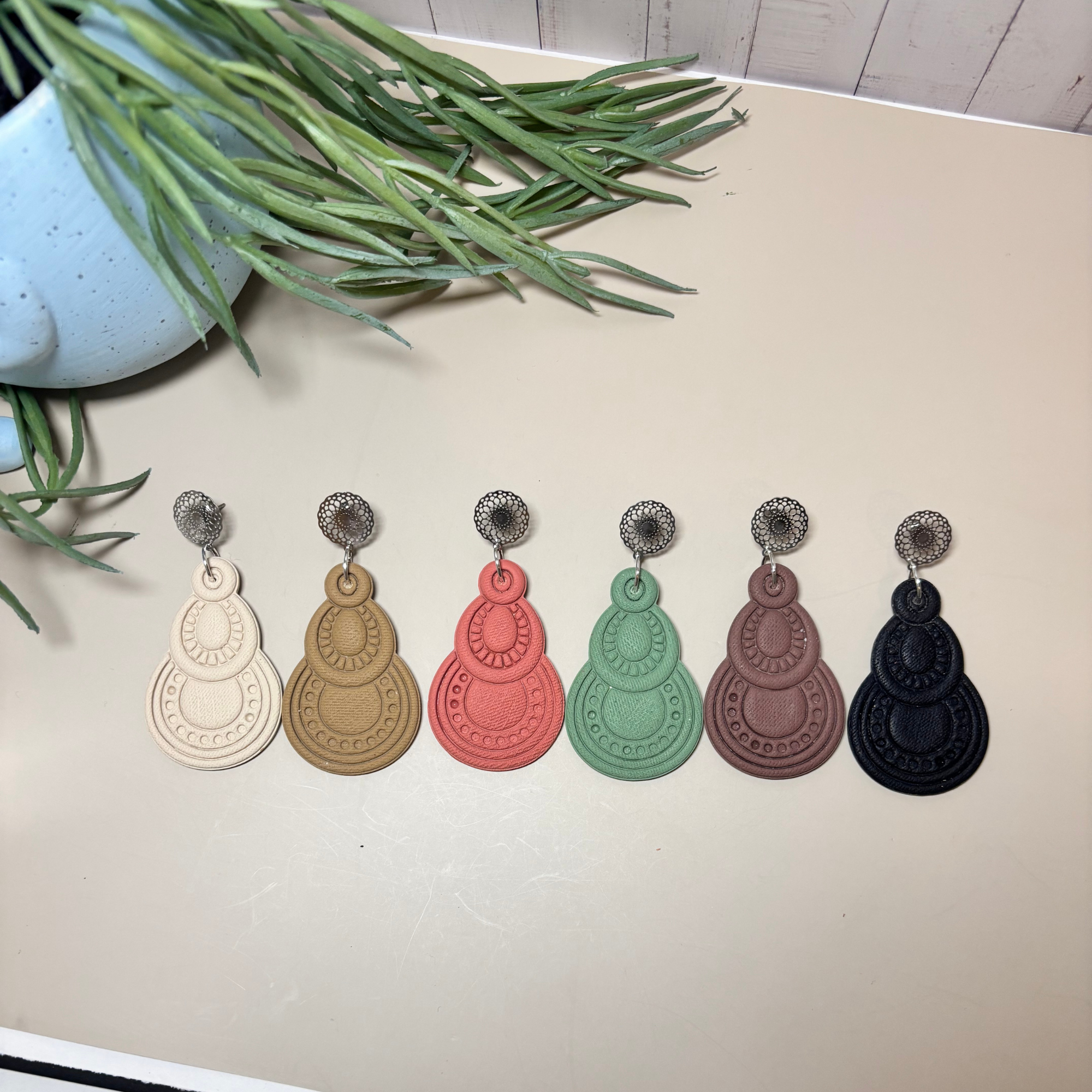 Asha Statement Earrings | Boho Polymer Clay Dangles