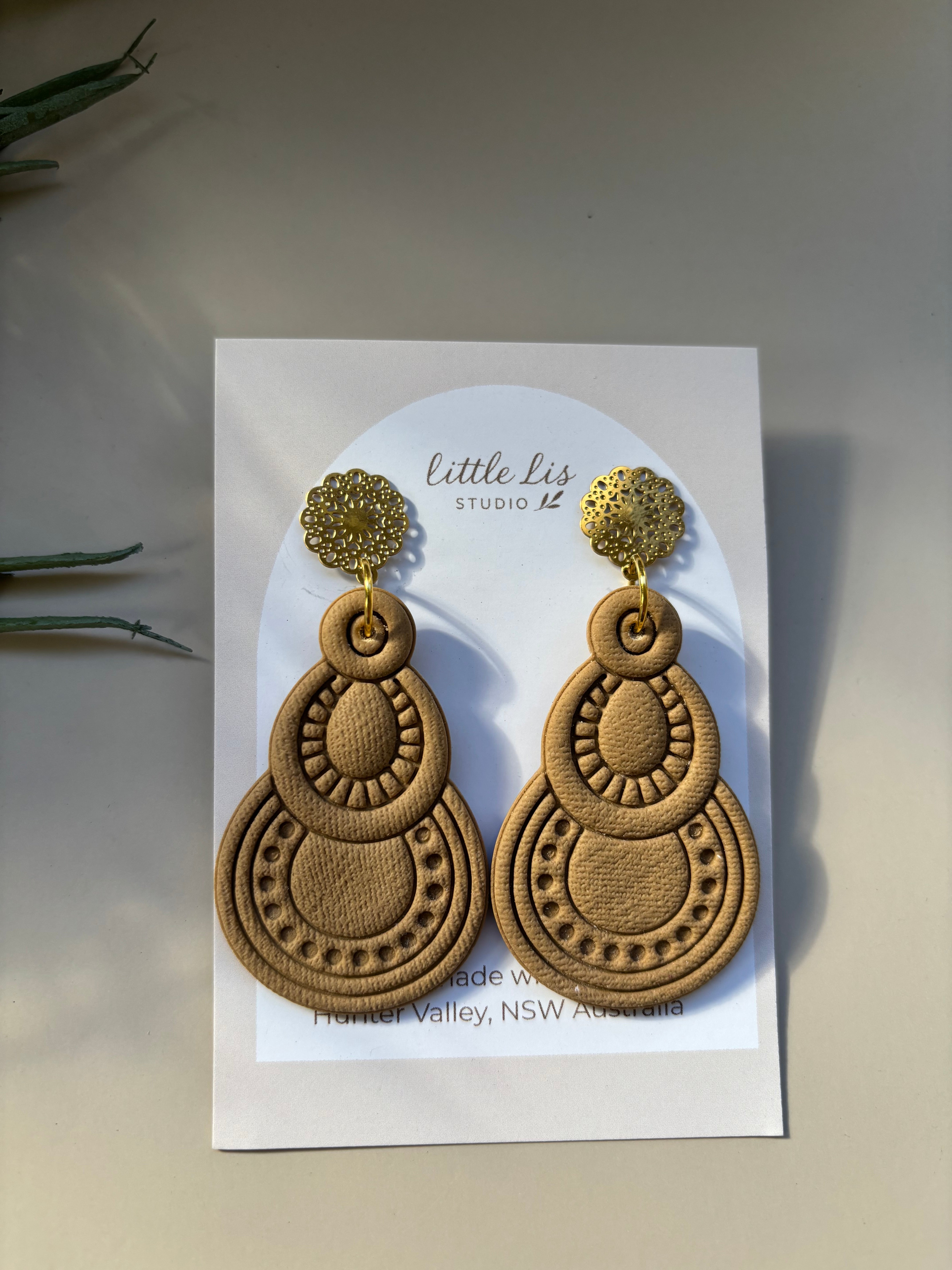 Asha Statement Earrings | Boho Polymer Clay Dangles