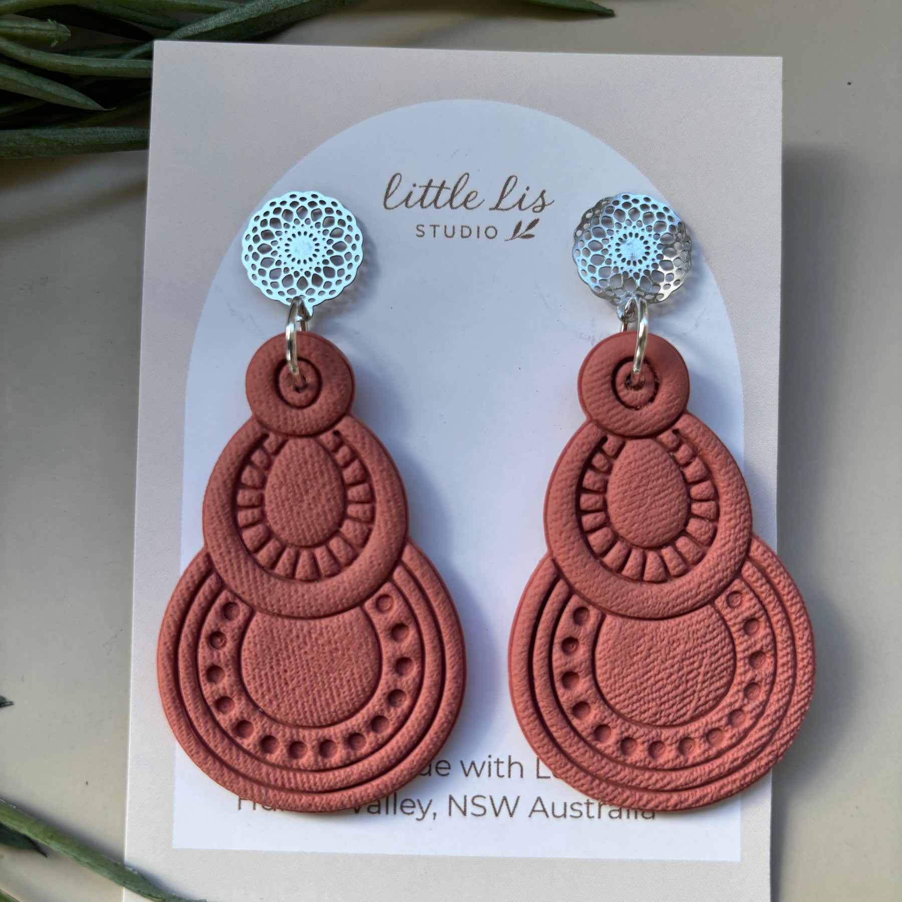 Asha Statement Earrings | Boho Polymer Clay Dangles