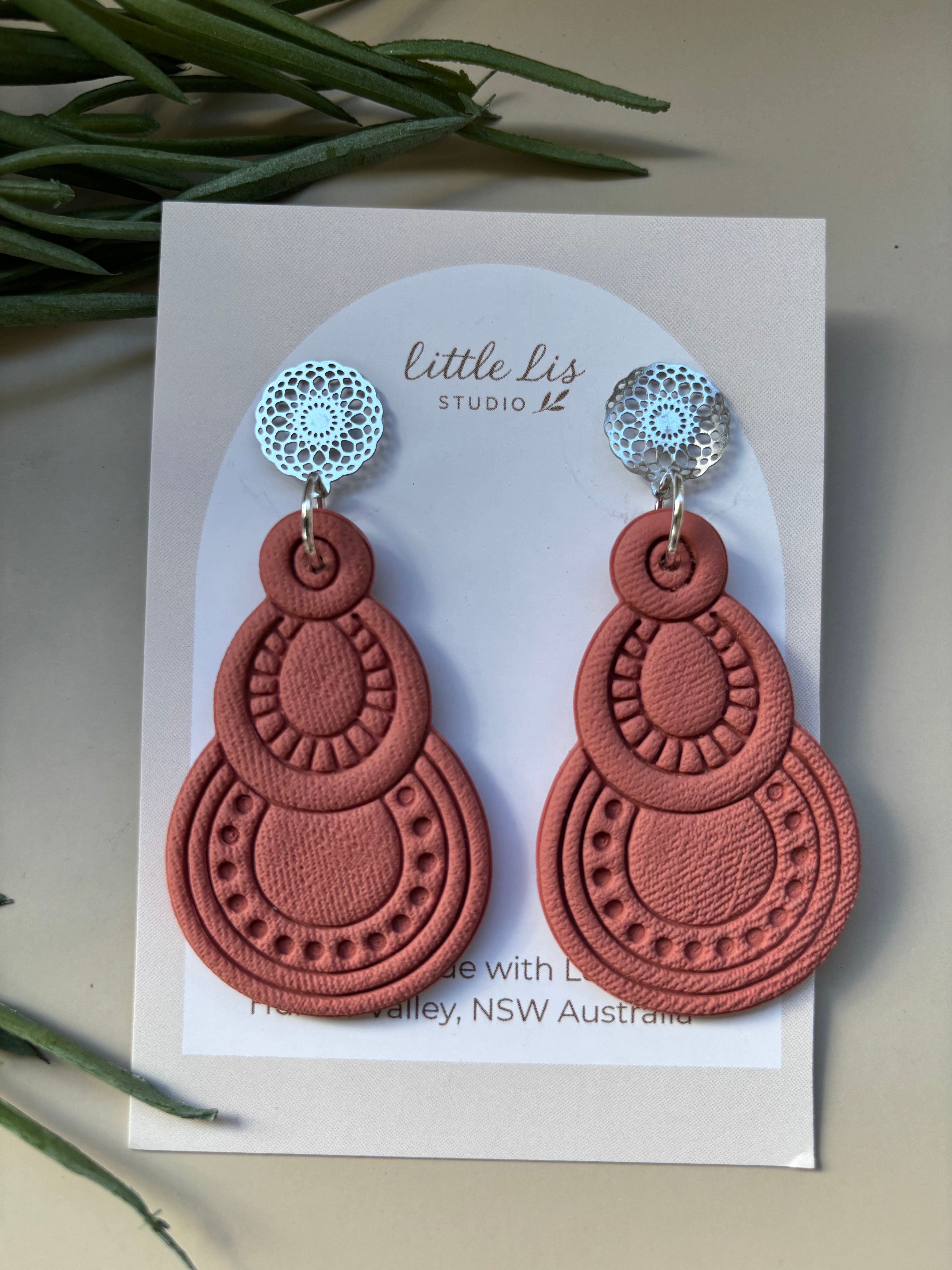 Asha Statement Earrings | Boho Polymer Clay Dangles