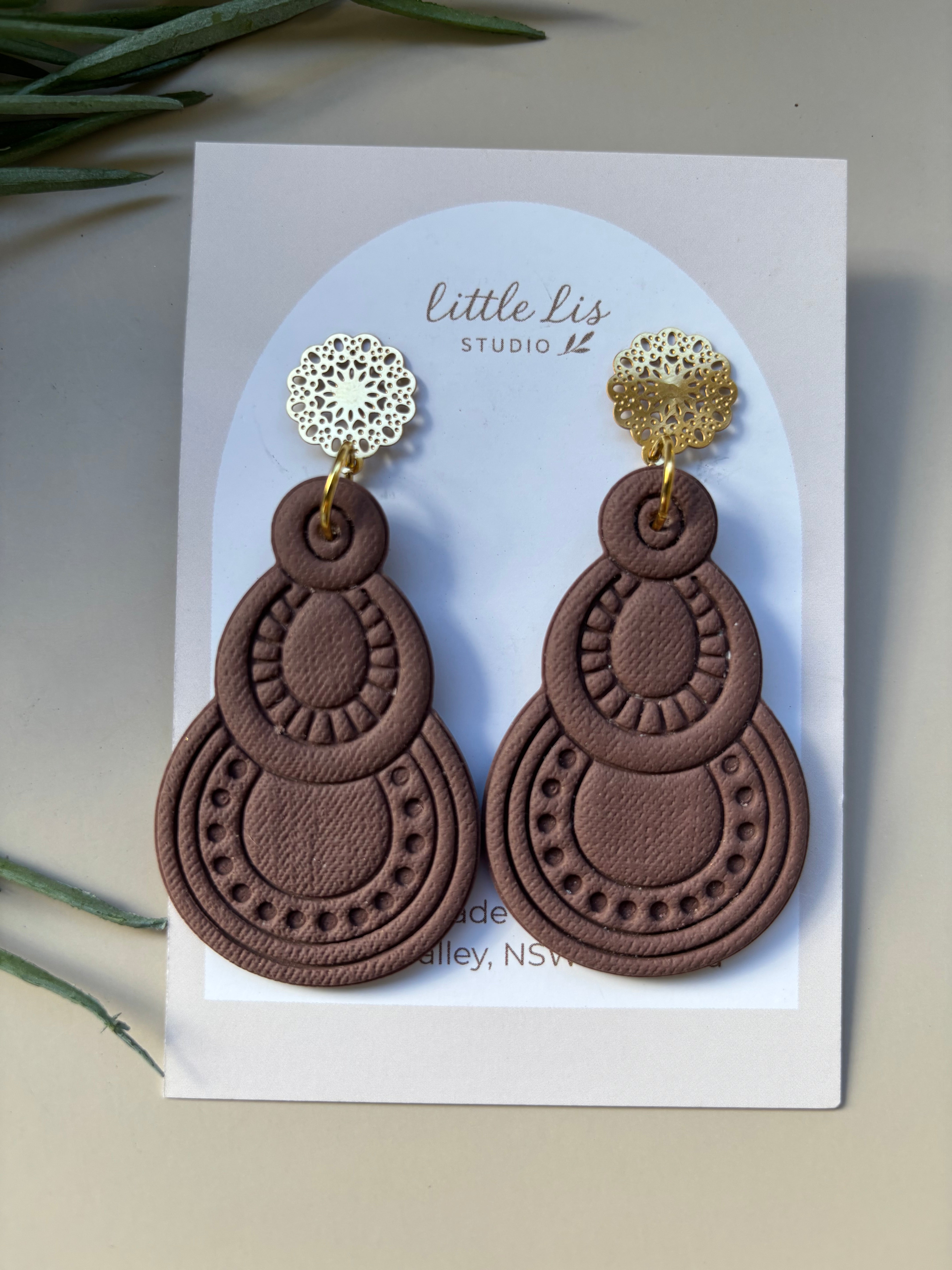 Asha Statement Earrings | Boho Polymer Clay Dangles
