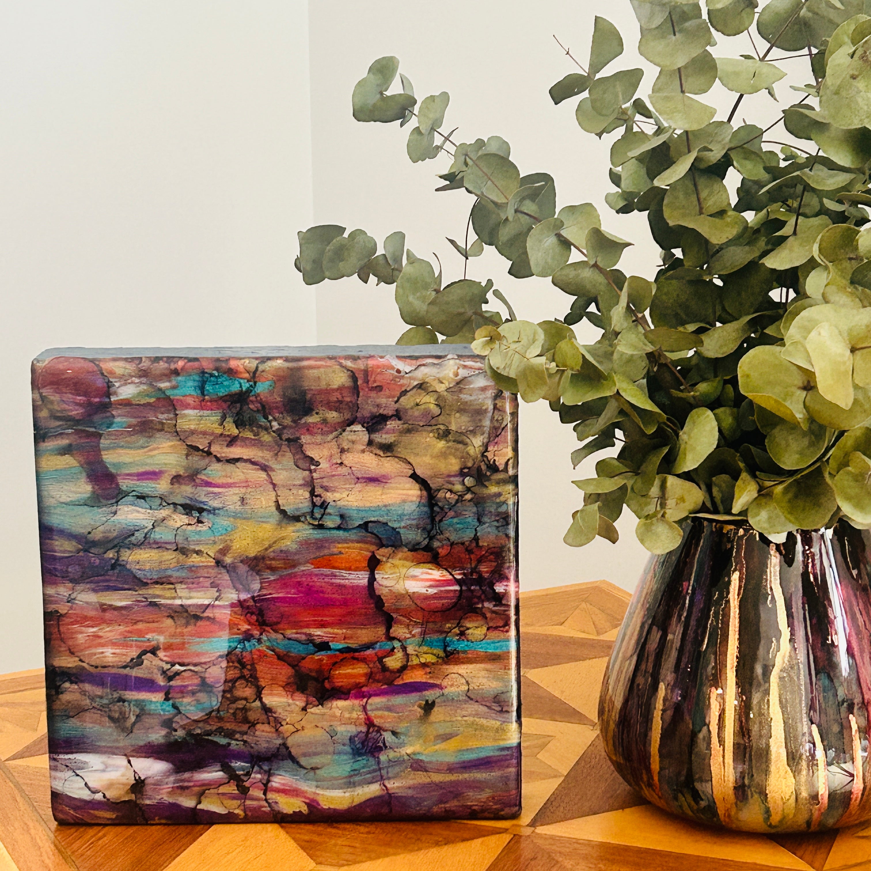 Wall Art | Timber | Alcohol Ink/ Abstract