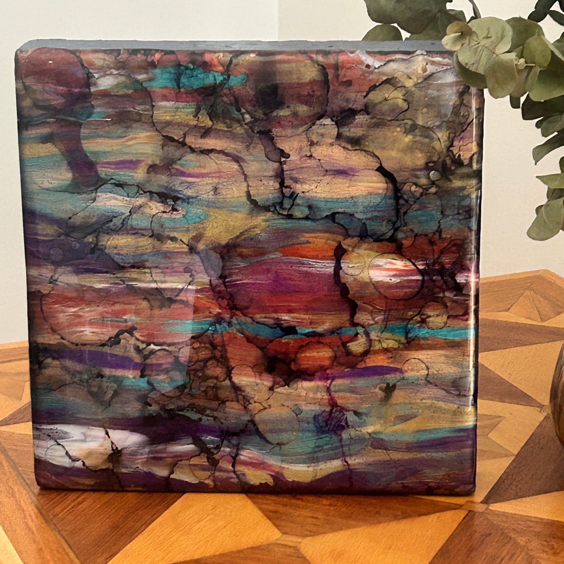 Wall Art | Timber | Alcohol Ink/ Abstract