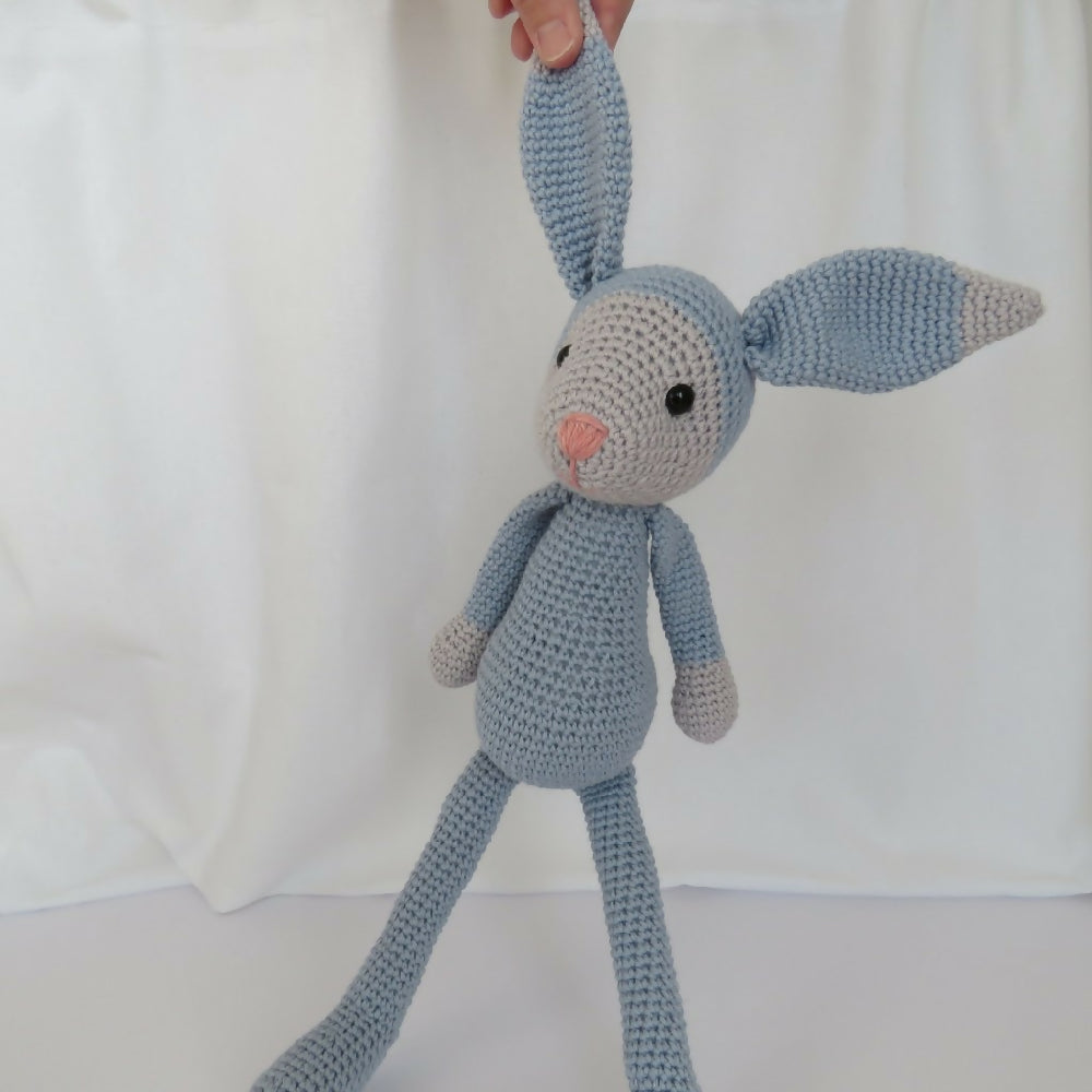 Crochet Bunny Large Light Blue