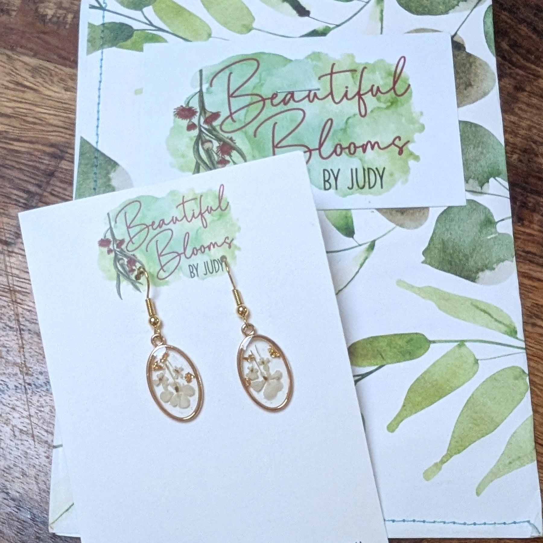 Handmade Queen Anne’s Lace Botanical Earrings