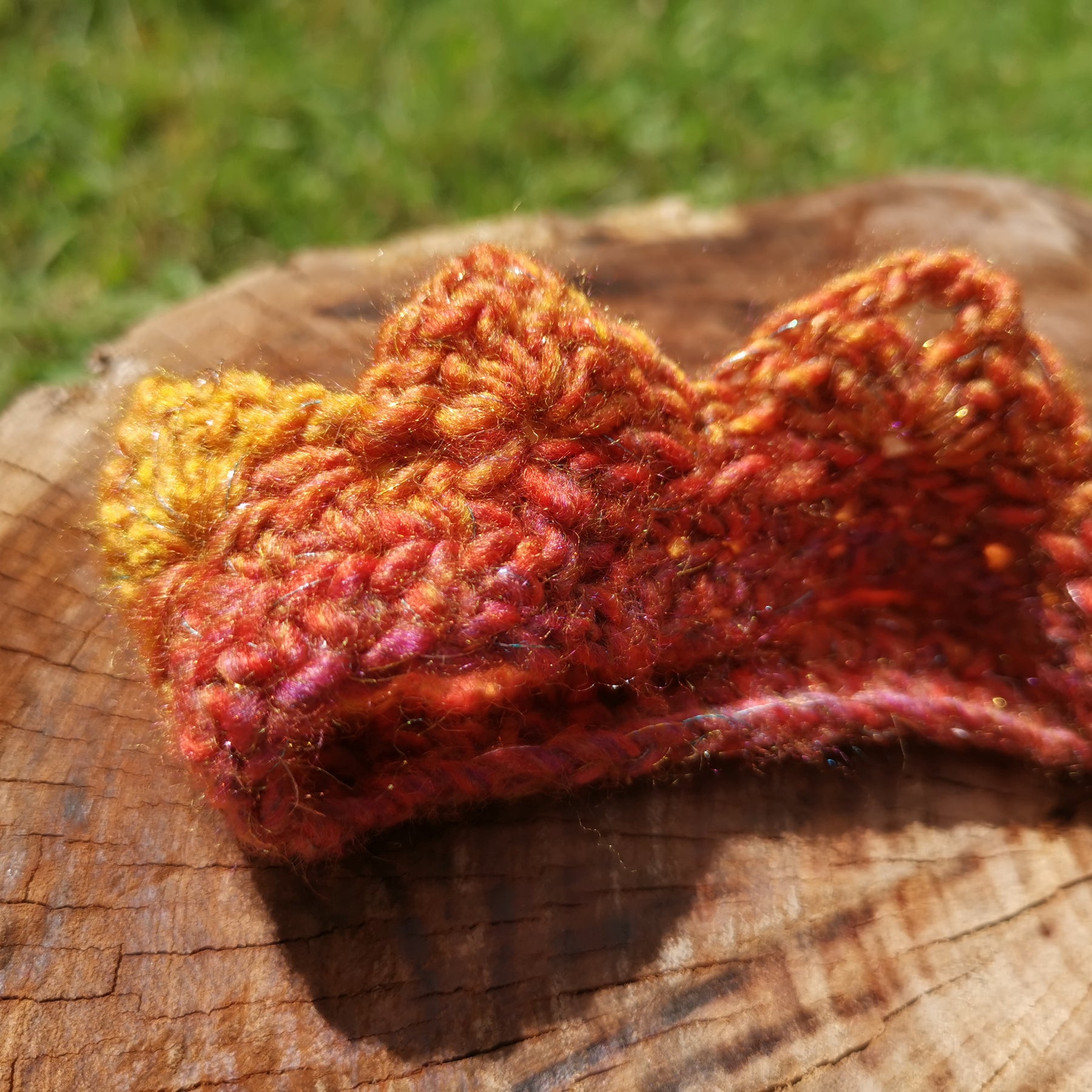 Multicolour Sparkle Crochet Crown Headband
