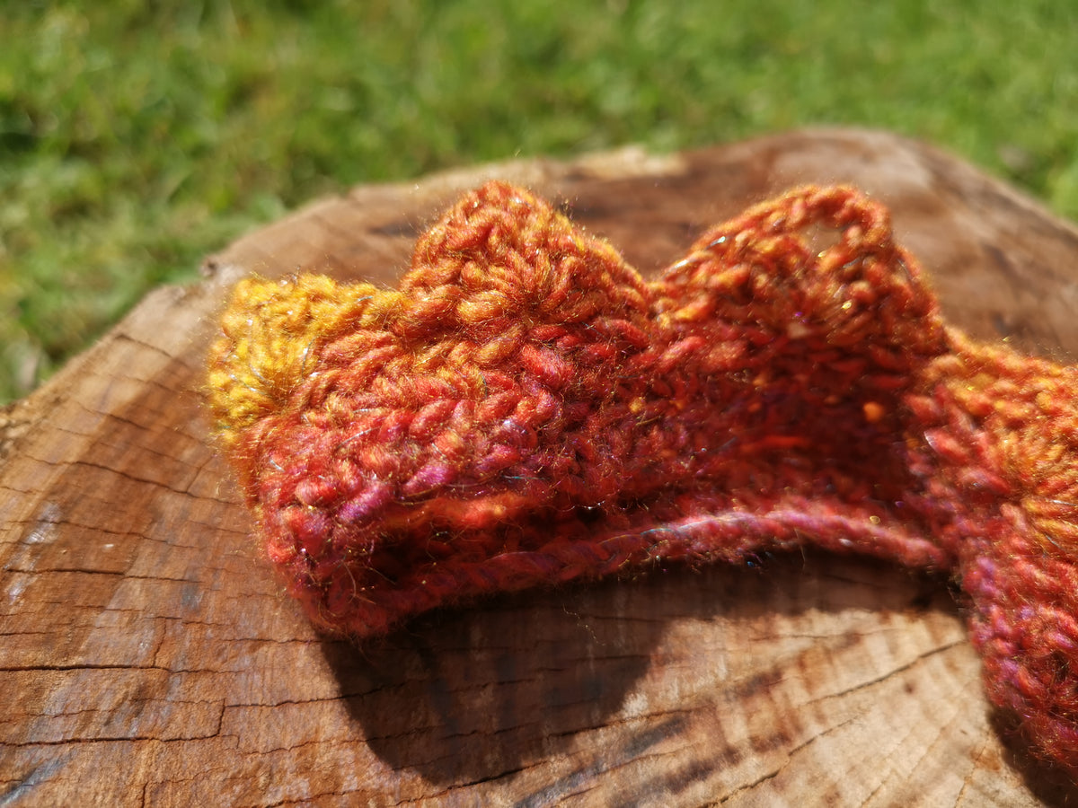 Multicolour Sparkle Crochet Crown Headband