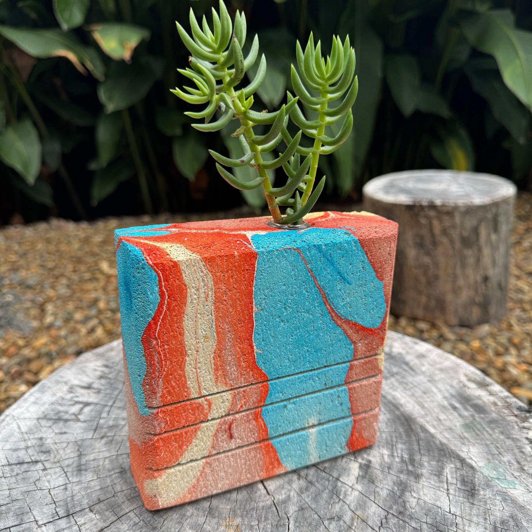 Wild Canyon Hand-sculpted concrete vase