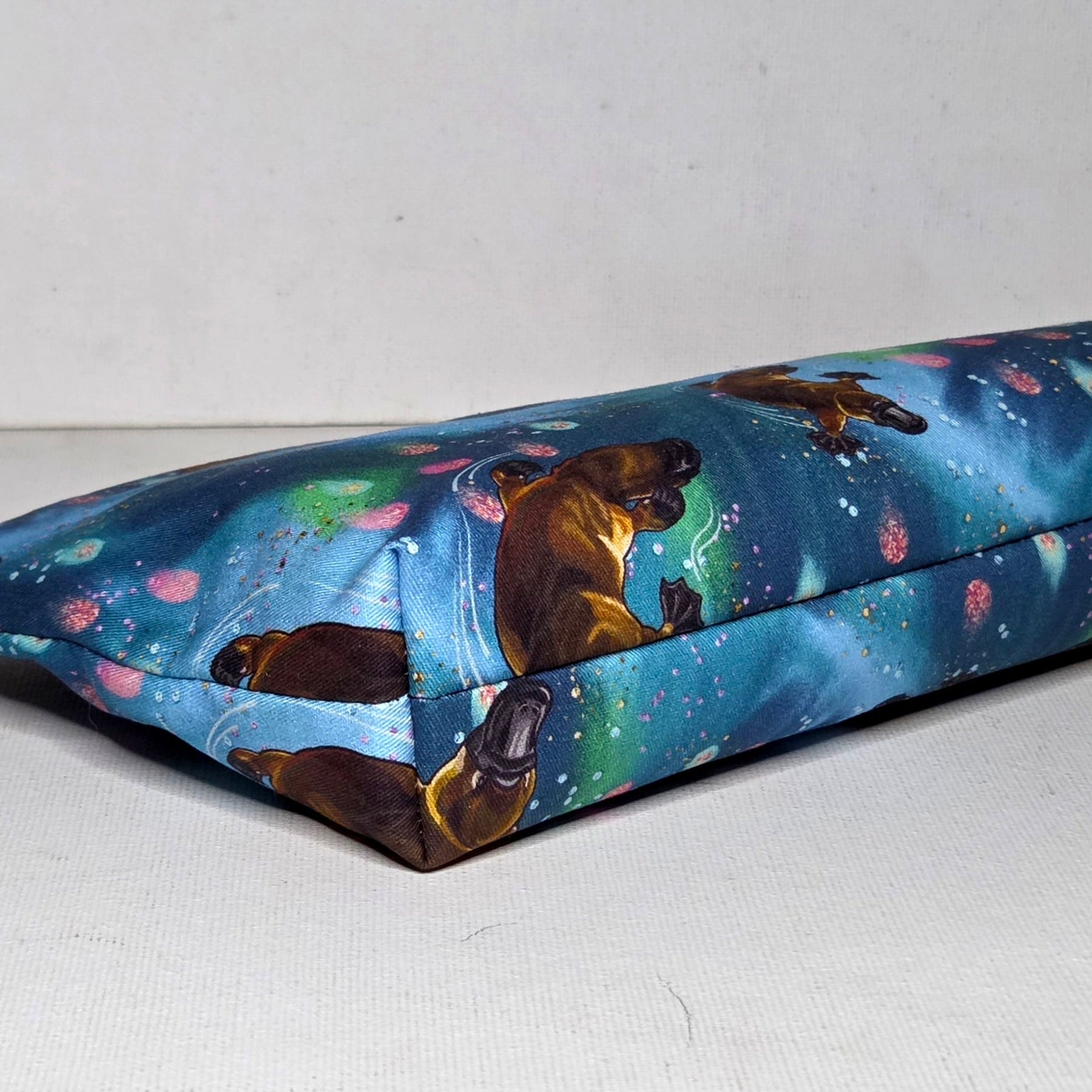 Zippered Pouch with a Platypus design, size Large