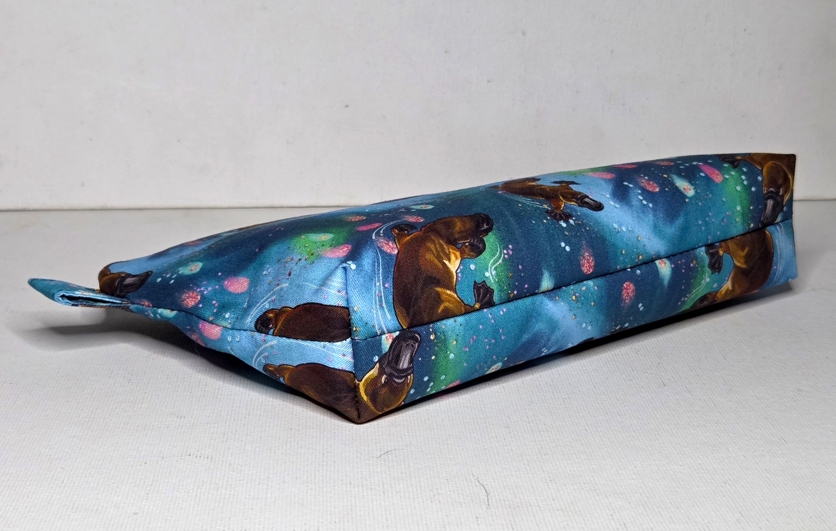 Zippered Pouch with a Platypus design, size Large