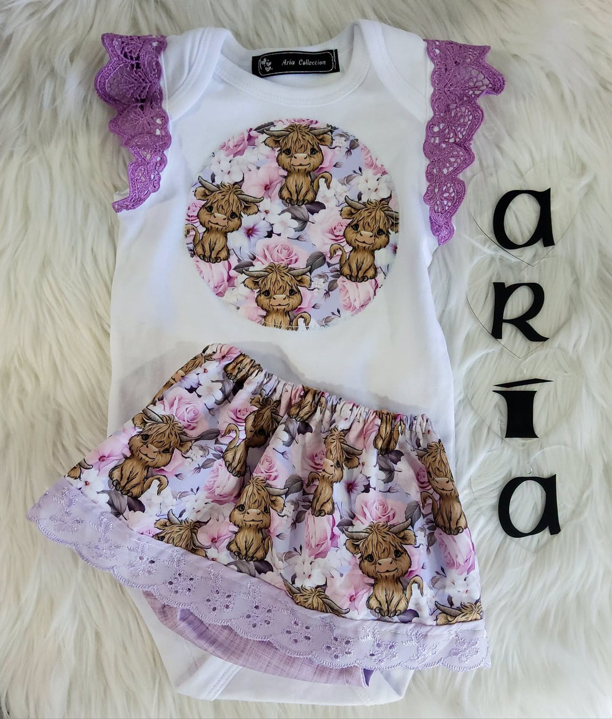 Lilac Highland Cow Set Size 1