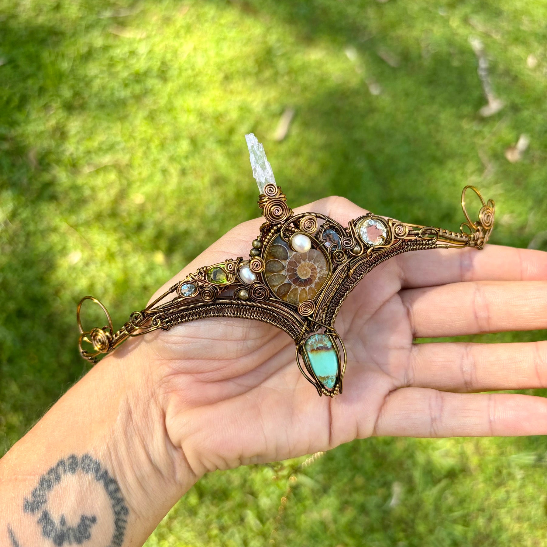 Epic fantasy crown elven crystal tiara