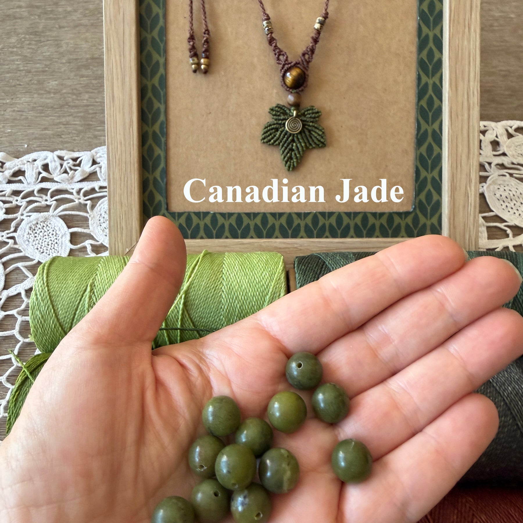 Macrame Maple Tree Leaf Necklace
