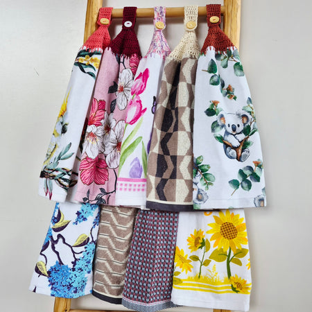 Kitchen Hand Towel | Hanging | Cotton | SINGLE LAYER | 9 Styles - 10-18