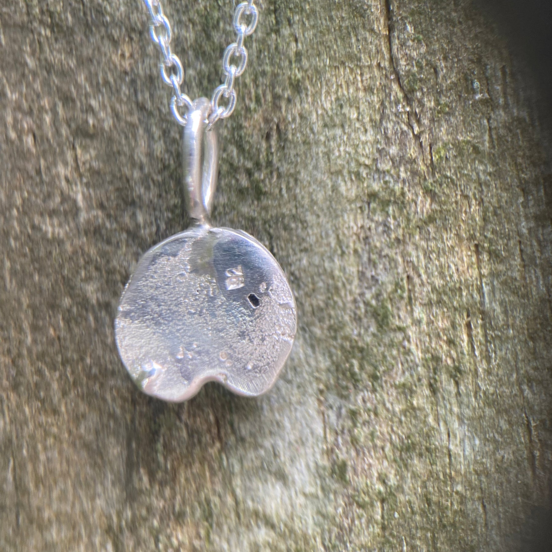 Raw Australian Sapphire Rockpool Pendant in Sterling Silver