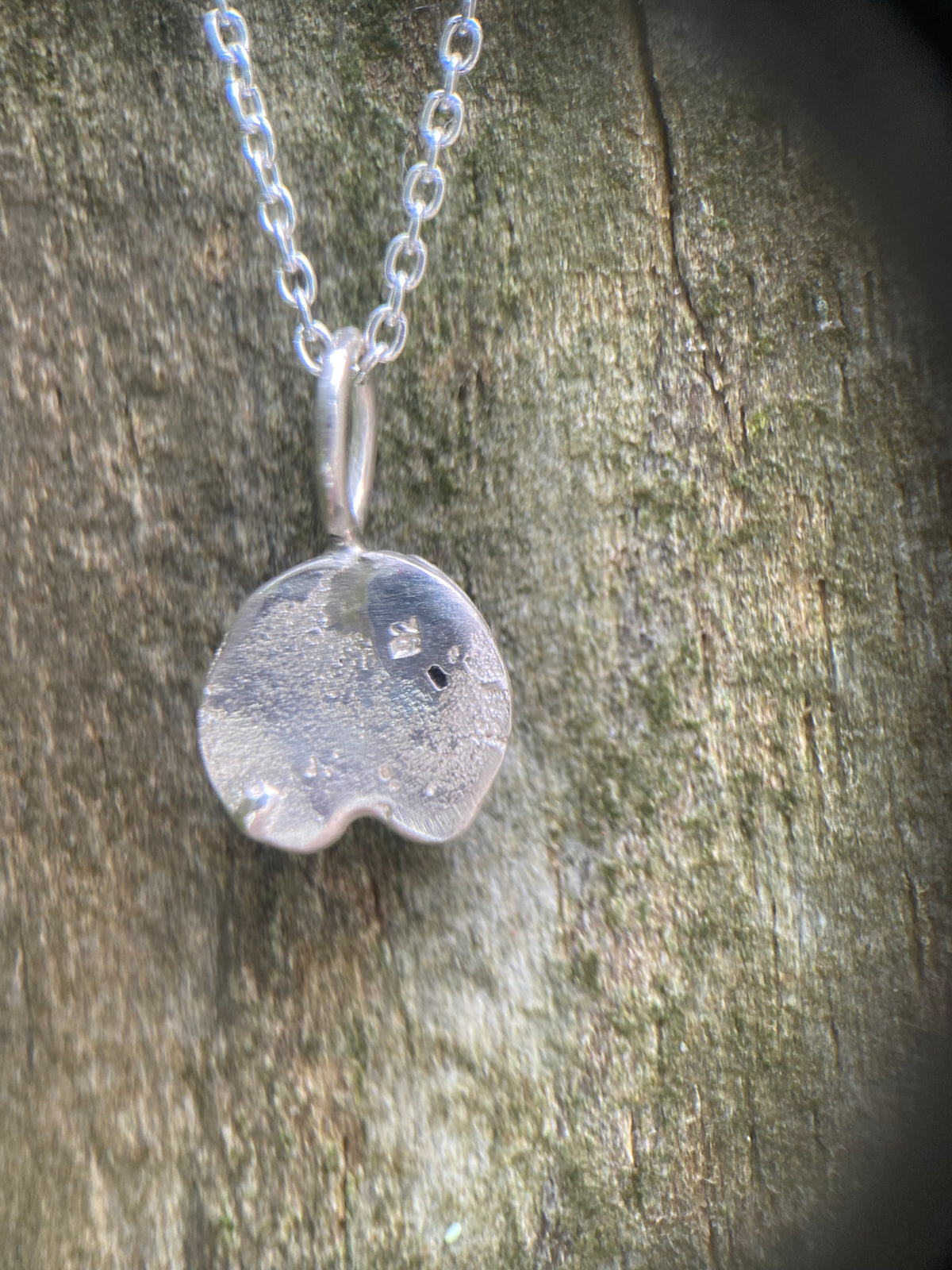 Raw Australian Sapphire Rockpool Pendant in Sterling Silver