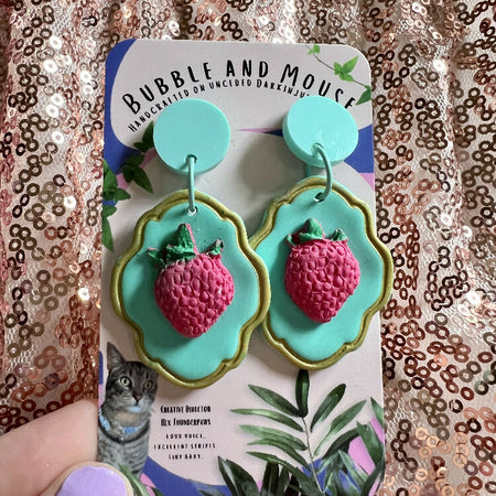 Mint Strawberry Field Earrings
