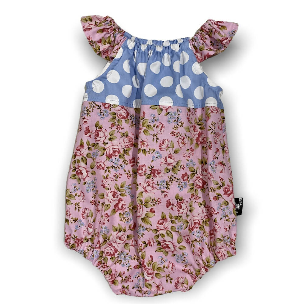 SIZE 00 Flora land spot Seaside Romper - CLEARANCE