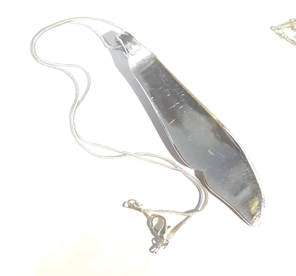 Pendant Necklace. Upcycled cutlery butter or cheese knife.