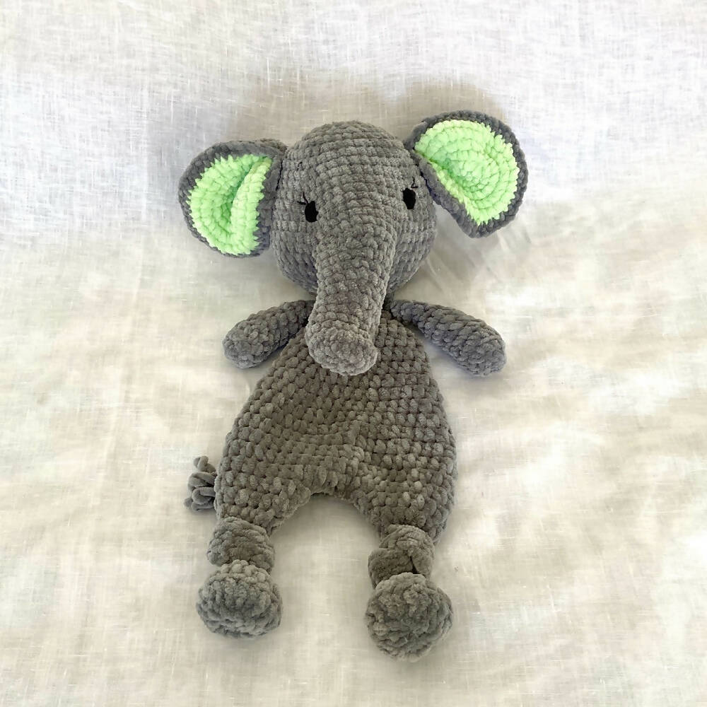 Elephant|Crochet Plush Baby Snuggler | African Safari Animals | Large