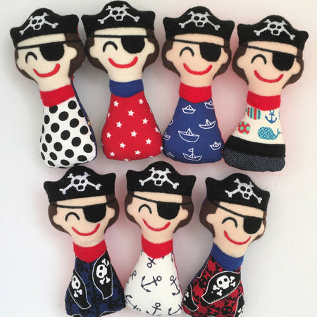 Pirate Rattle Toy Handmade Gift