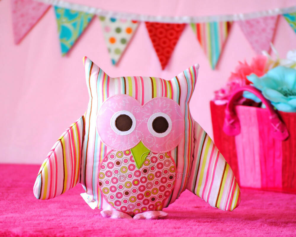 Owl Sewing Pattern HARD COPY Owl Softie Pattern Stuffed Animal