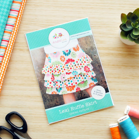 Lexi Ruffle Skirt HARD COPY Paper Sewing Pattern Girls Skirt