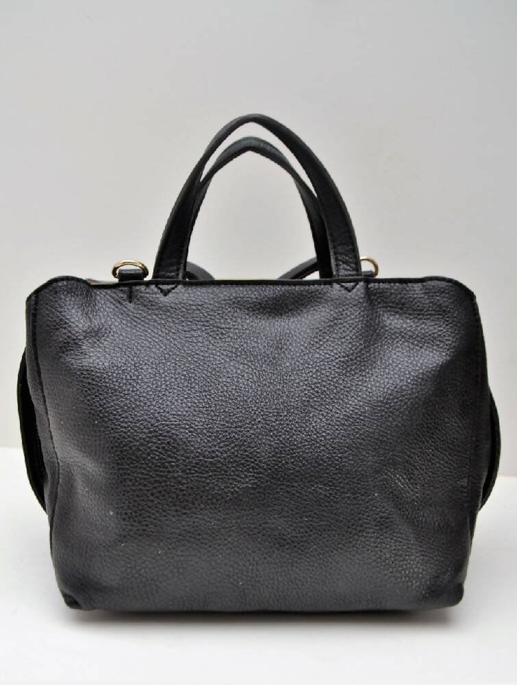 Handpainted top handle handbag