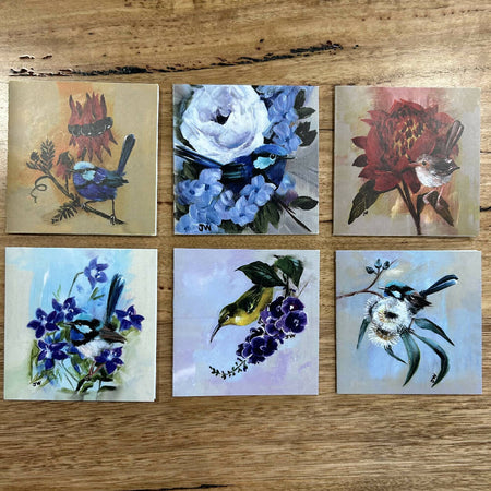 Wrens and Flowers Card Set - Miscellaneous(6 pack)